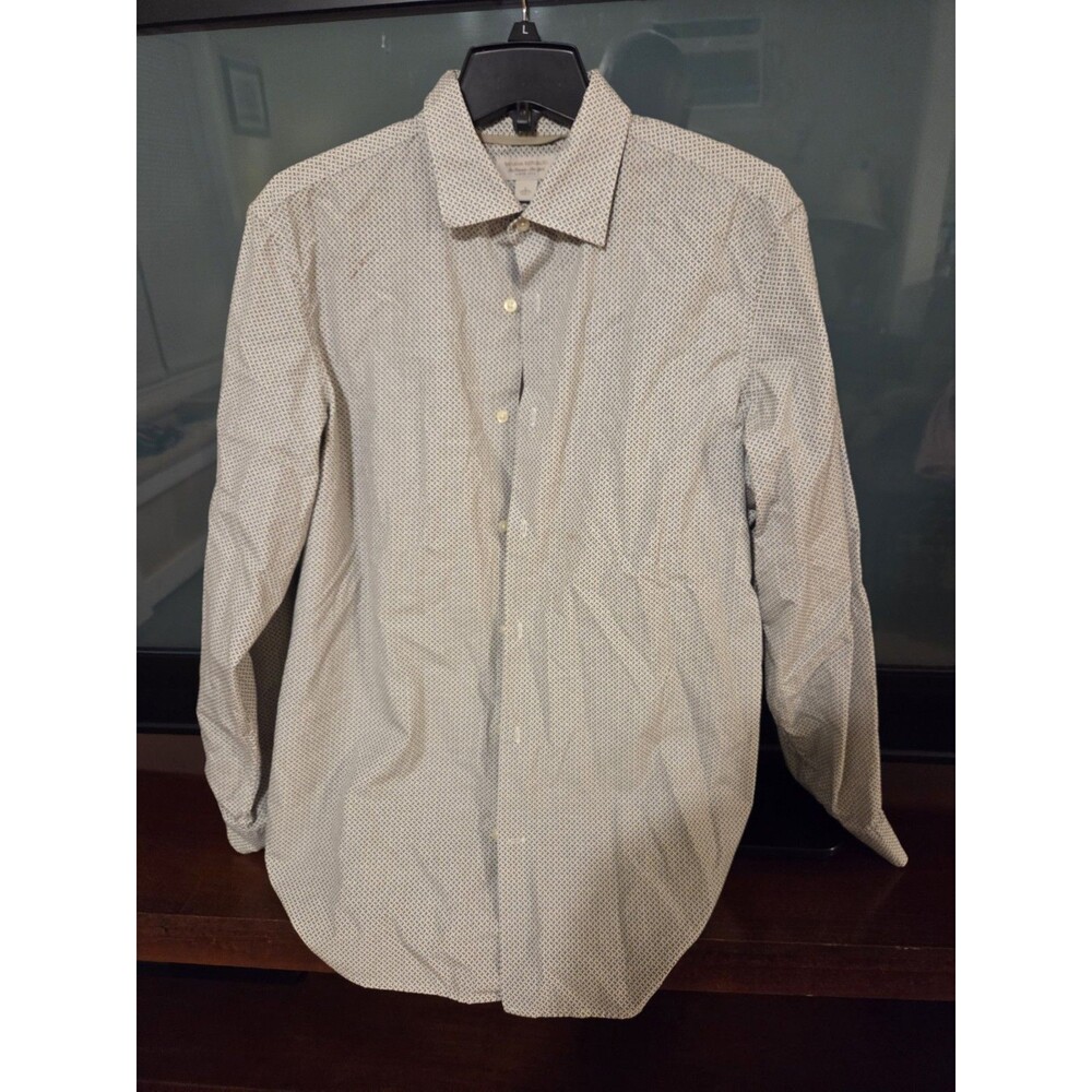Banana Republic Green and Tan Classic Fit Casual Button Down Shirt